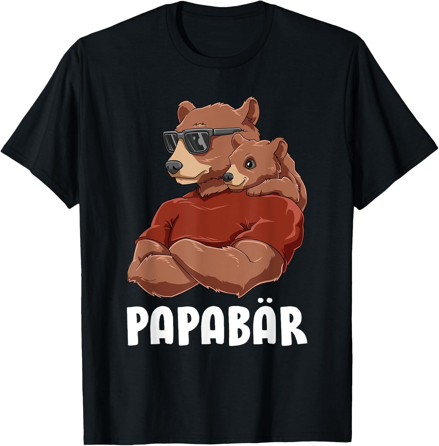 Dad Bear Father Daughter Son Dad Partner Look Father's Day T-Shirt - T-Shirt | Black