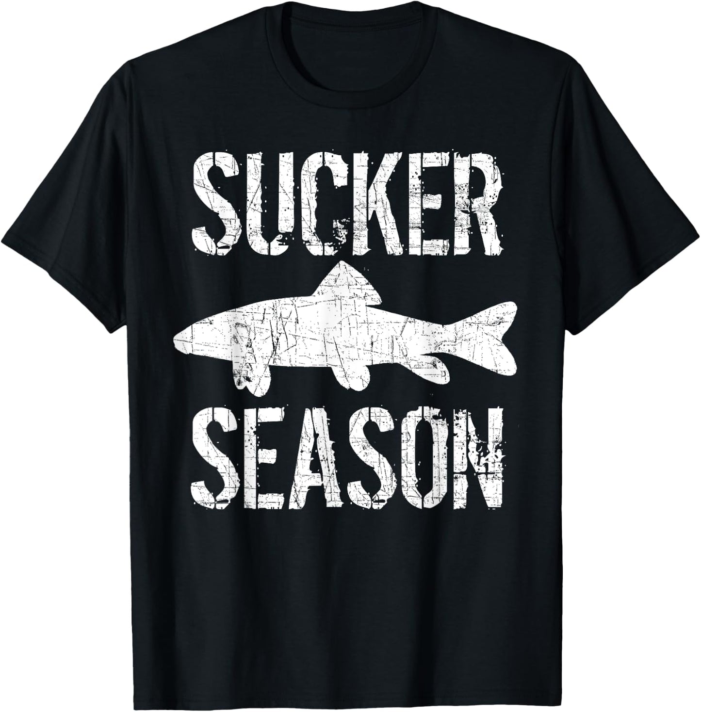 Musky Fishing Sucker Season Muskie T-Shirt - T-Shirt | Black