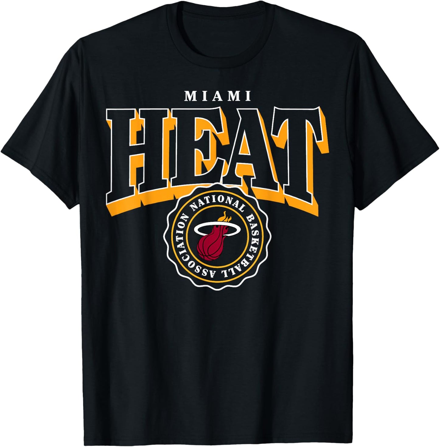 NBA – Miami Heat Arched Crest T-Shirt - T-Shirt | Black