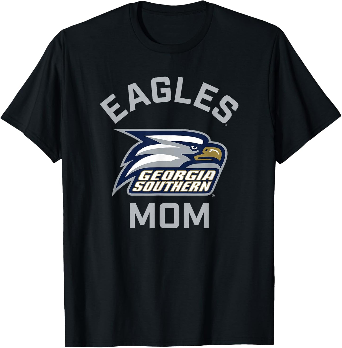 Campus Lab Georgia Southern Eagles Arched Mom - Black, -Adults, Short Sleeve, Classic Fit, , Small T-Shirt - T-Shirt | Black