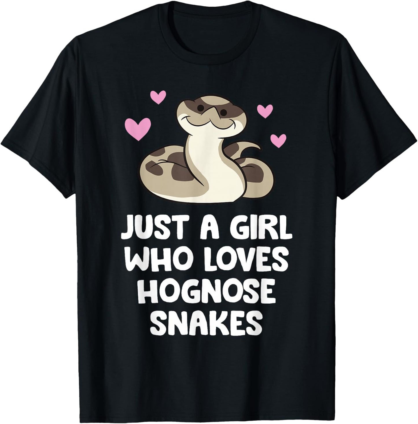 Just a Girl Who Loves Hognose Snakes T-Shirt - T-Shirt | Black
