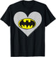 DC Comics Valentine's Day Batman Heart Logo T-Shirt - T-Shirt | Black