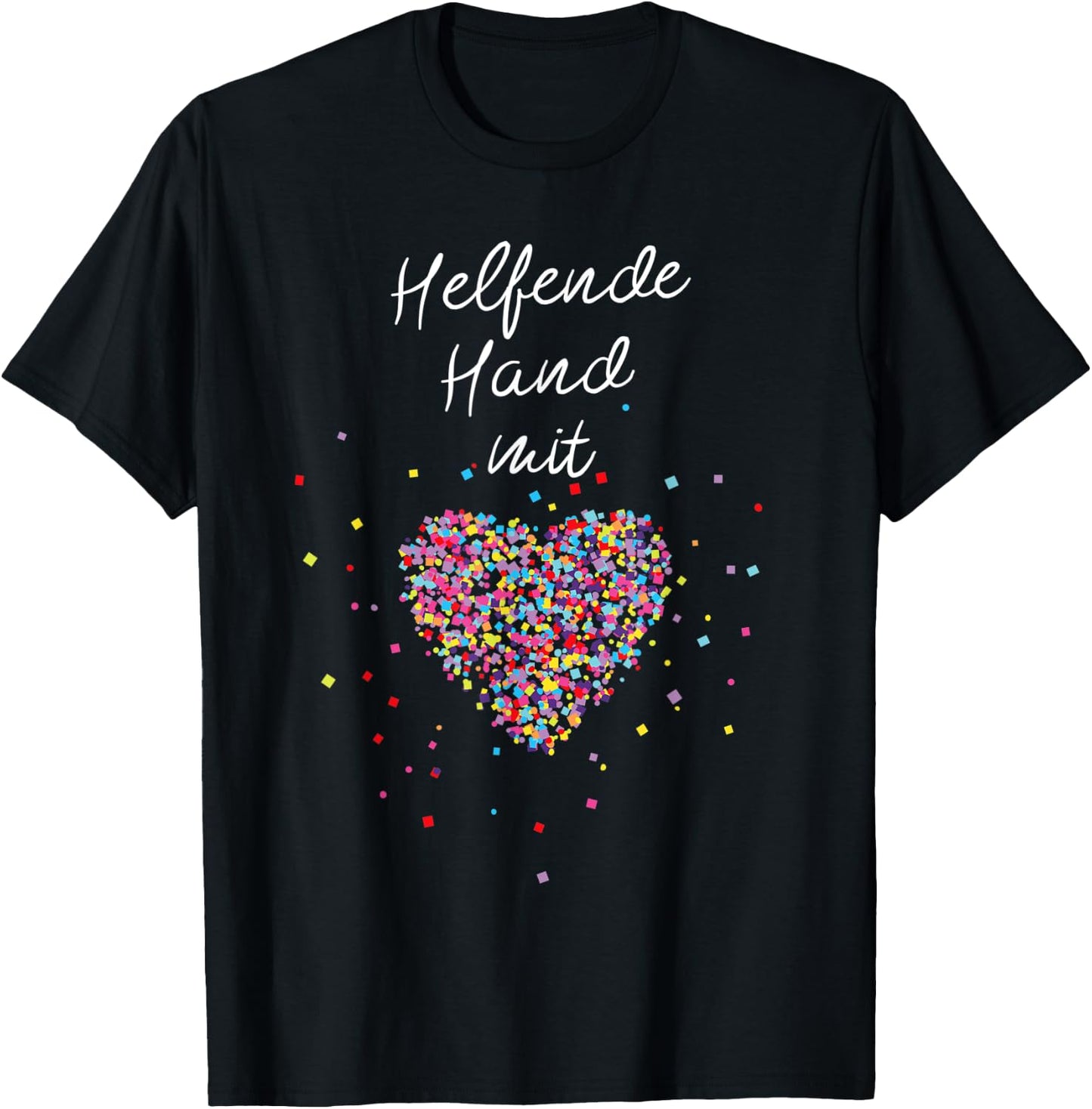 Helfende Hand mit Herz Ehrenamt Freiwilligen Dienst T-Shirt - T-Shirt | Black