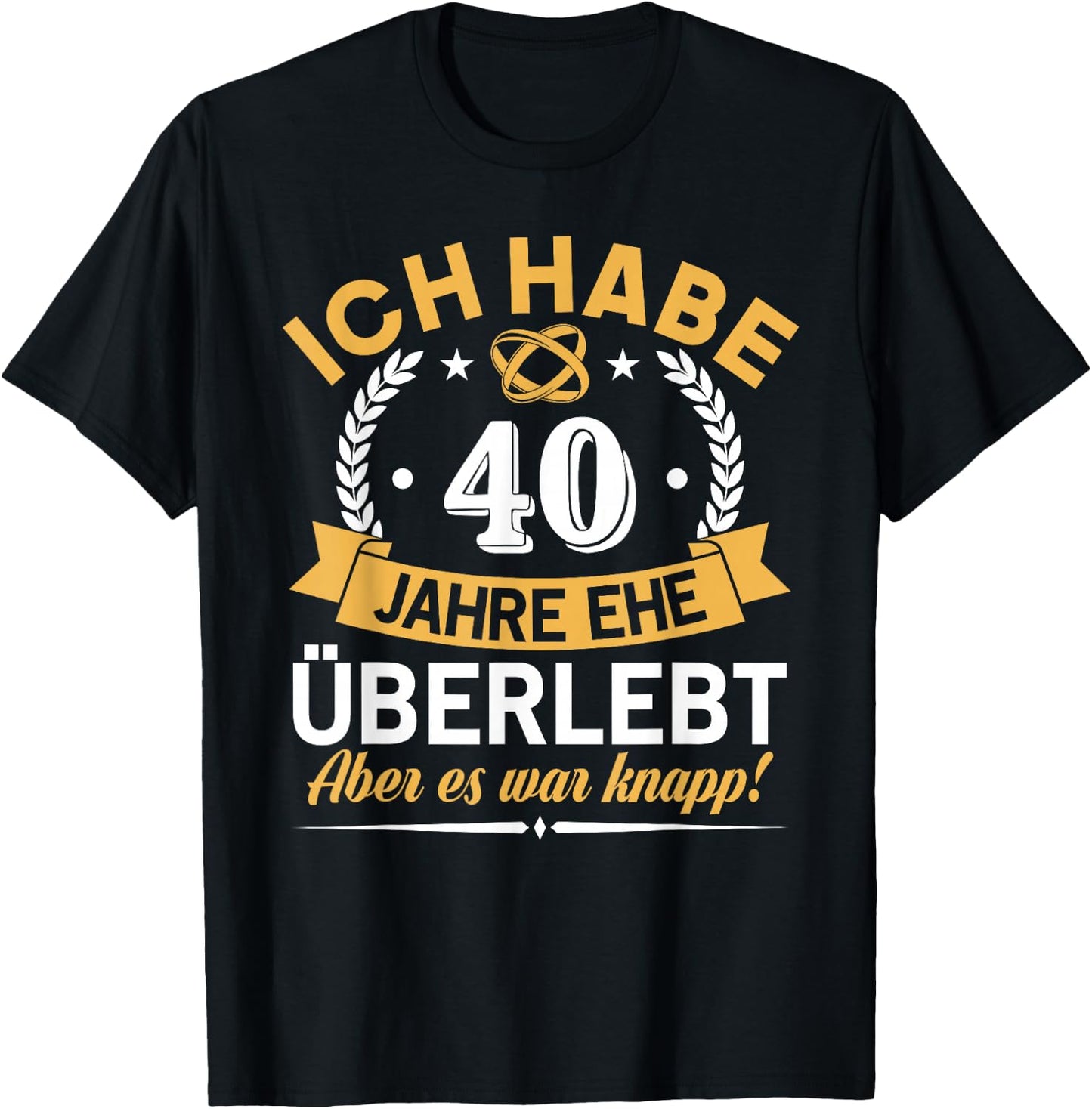 40 Jahre Verheiratet 40. Hochzeitstag Rubinhochzeit T-Shirt - T-Shirt | Black