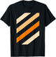 Orange Stripe Shades Orange Color Graphic T-Shirt - T-Shirt | Black