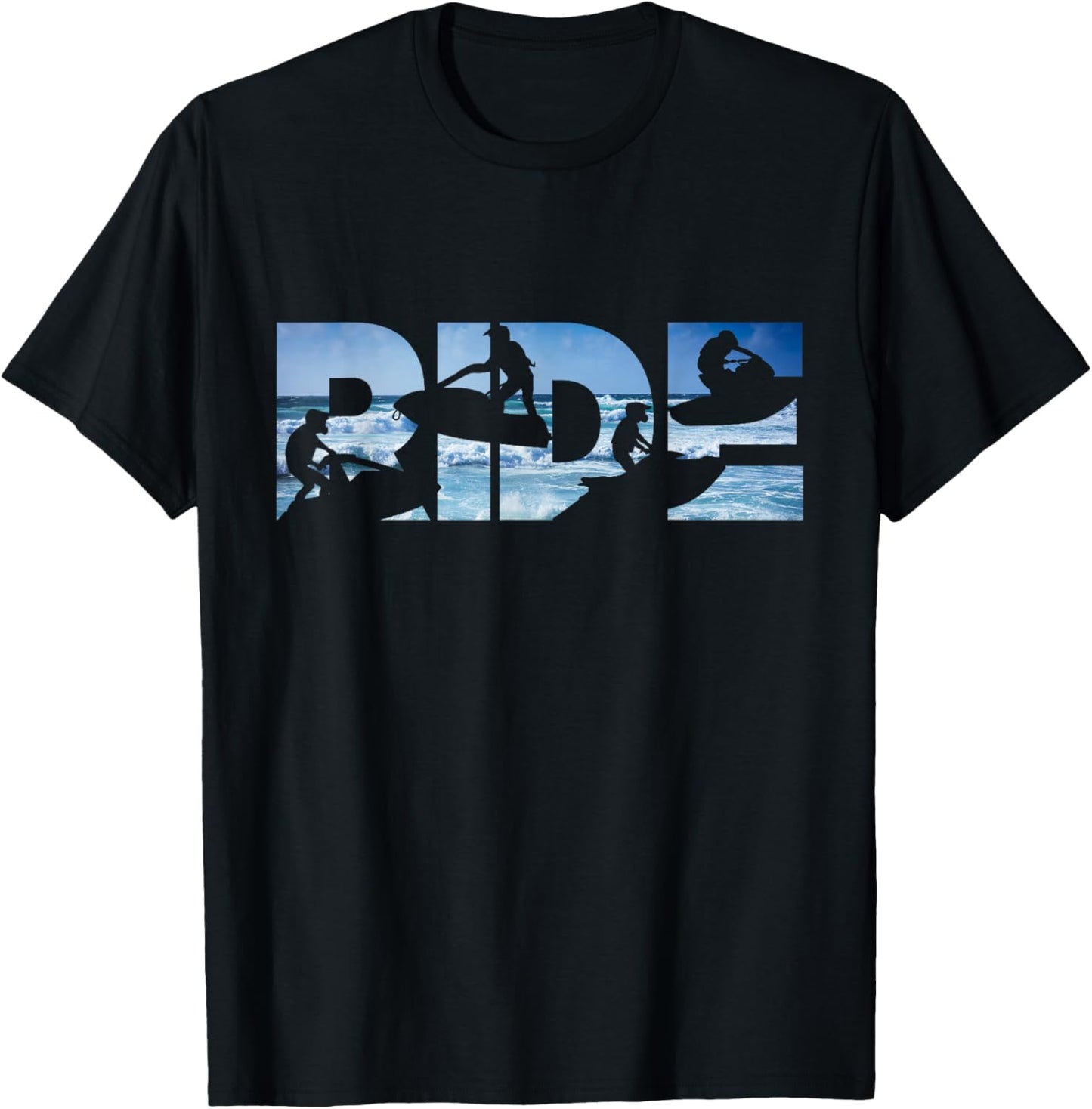 Jet Ski Ride On Shirt Funny Jet Ski Racing Rider Water Skier T-Shirt - T-Shirt | Black