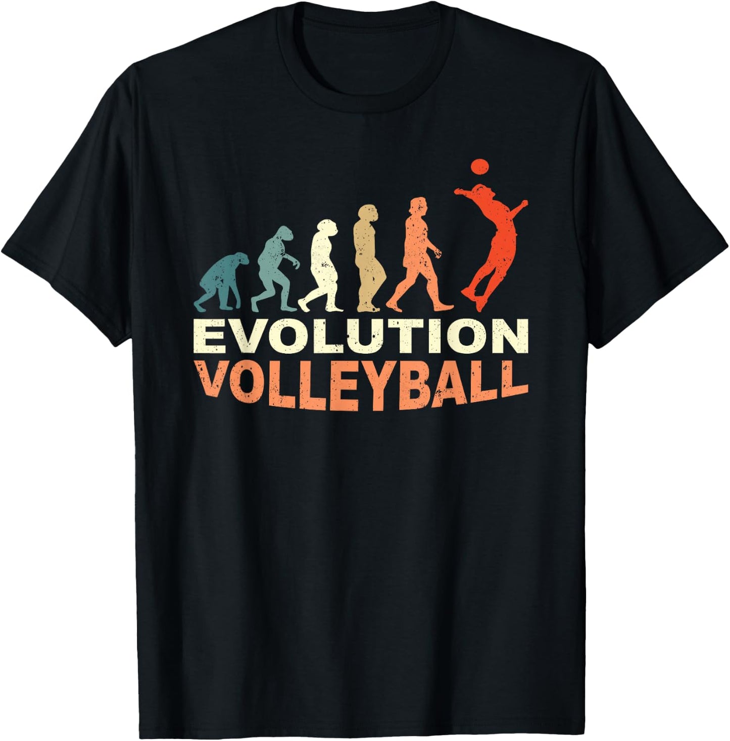 Volleyball Evolution Trainer Ball Sport Volleyball Player T-Shirt - T-Shirt | Black