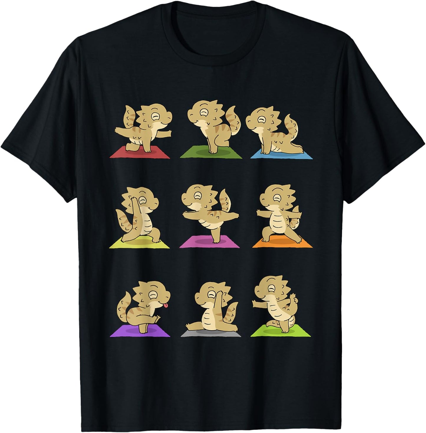 Bearded Dragon Yoga T-Shirt - T-Shirt | Black