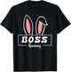 Boss Bunny Funny Easter Bunny Ears For Bosses At Work T-Shirt - T-Shirt | Black