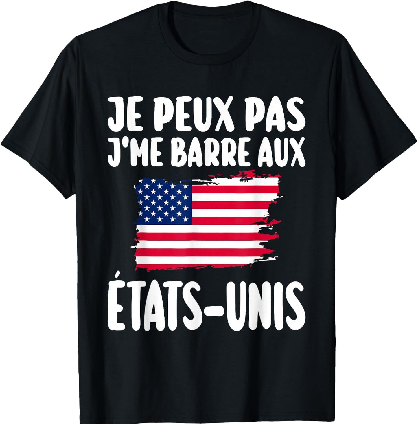 J'Peux Pas J'Me Barre USA Travel Gift , Black, S T-Shirt - T-Shirt | Black