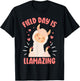 Llama Field Day Teacher Kids Alpaca T-Shirt - T-Shirt | Black