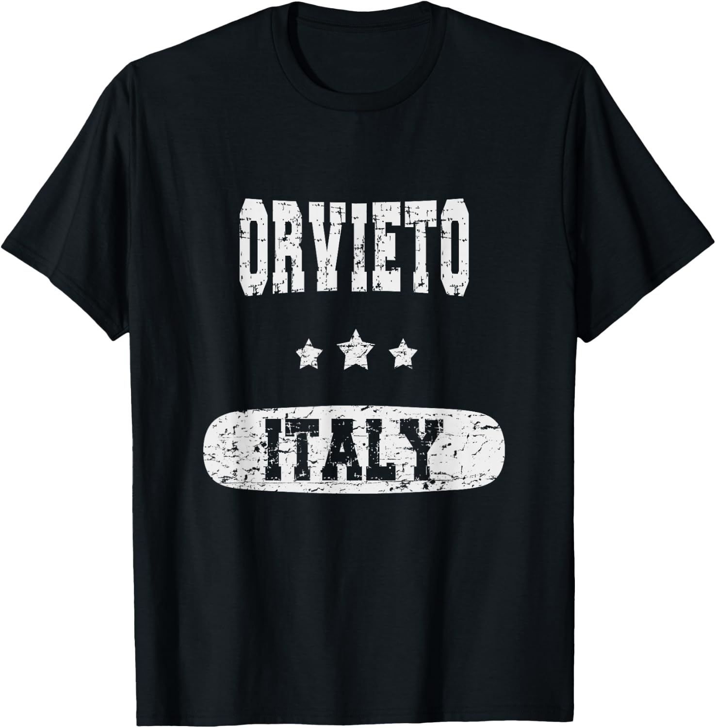 Vintage Orvieto, Italy T-Shirt - T-Shirt | Black