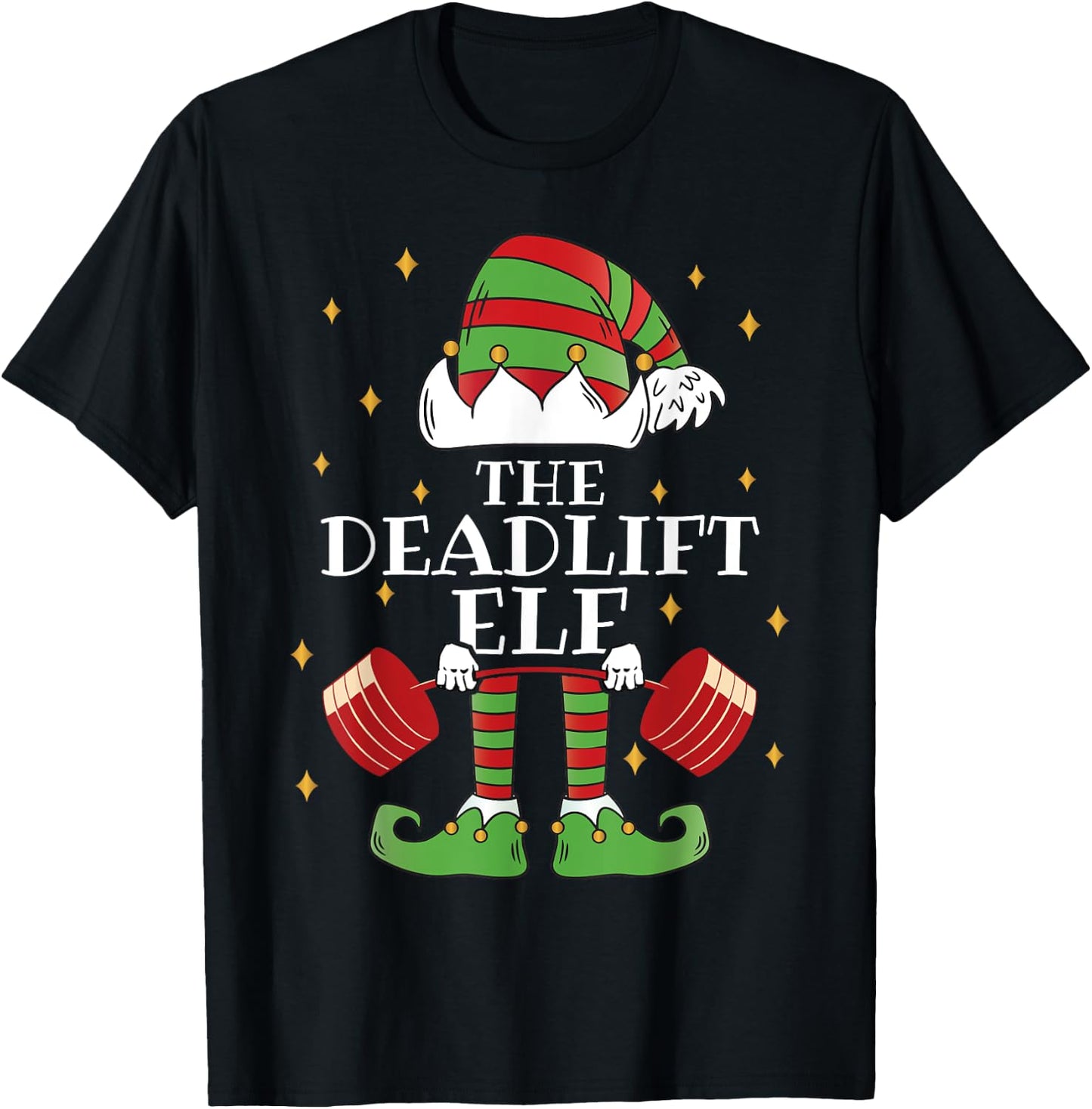 The Deadlift Elf Fitness T-Shirt - T-Shirt | Black