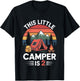 Kids This Little Camper is 2 Year Old Camping 2nd Birthday Party T-Shirt - T-Shirt | Black