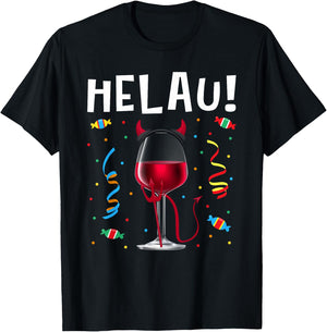 Carnival Costume Carnival Costume Devil Horns Helau , black T-Shirt - T-Shirt | Black