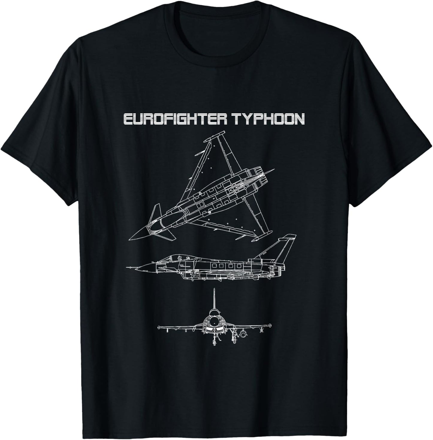 EF2000 Eurofighter Kampfflugzeug T-Shirt - T-Shirt | Black
