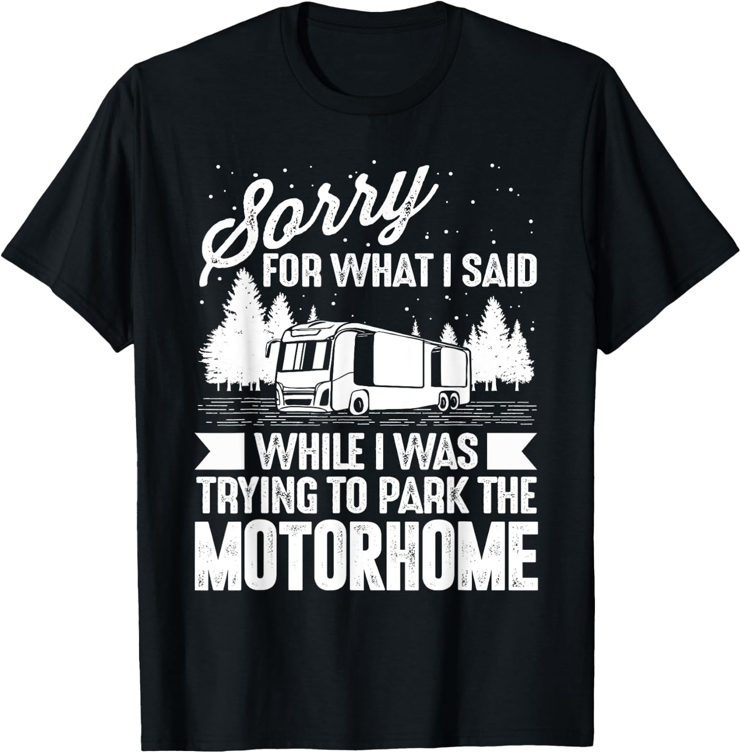 Funny RV Camping Shirts Men Women Camp Parking Motorhome T-Shirt - T-Shirt | Black