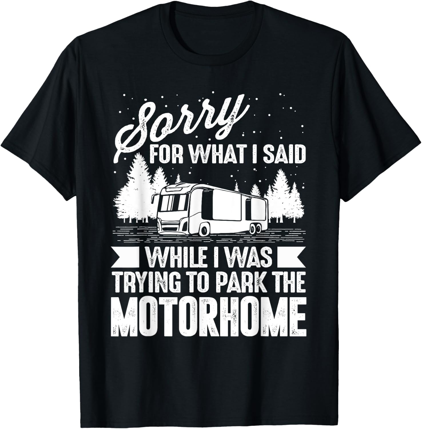 Funny RV Camping Shirts Men Women Camp Parking Motorhome T-Shirt - T-Shirt | Black