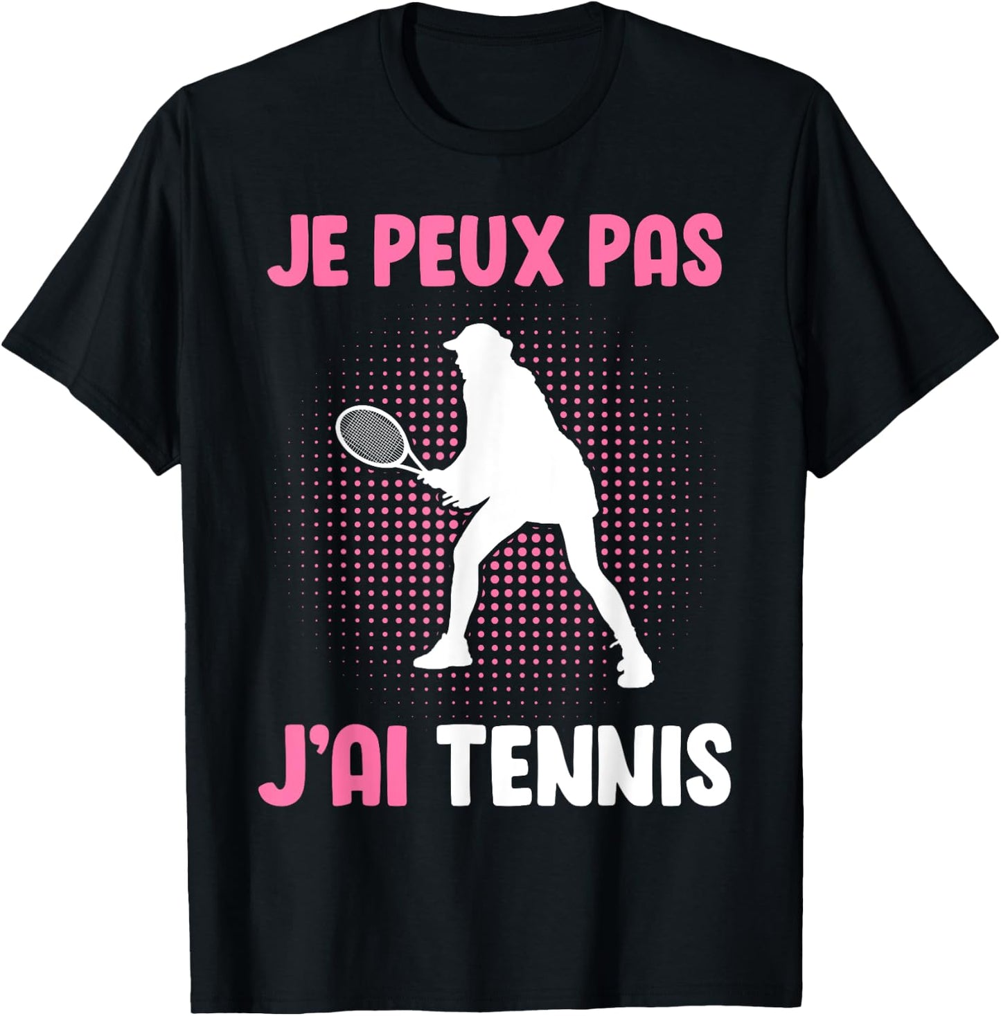 Je Peux Pas J'Ai Tennis Women's , Black, S T-Shirt - T-Shirt | Black