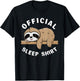 Official Sleep Shirt Sloth Pajamas Nightgown T-Shirt - T-Shirt | Black