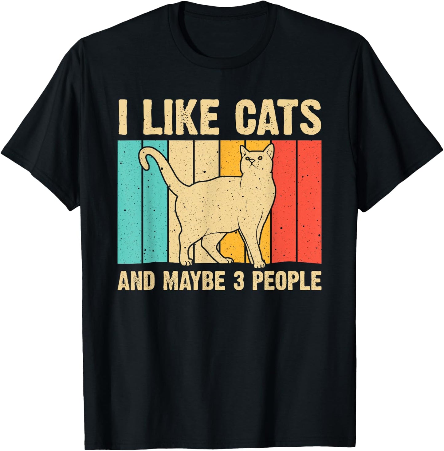Funny Cat Design Cat Lover Women Animal Introvert T-Shirt - T-Shirt | Black