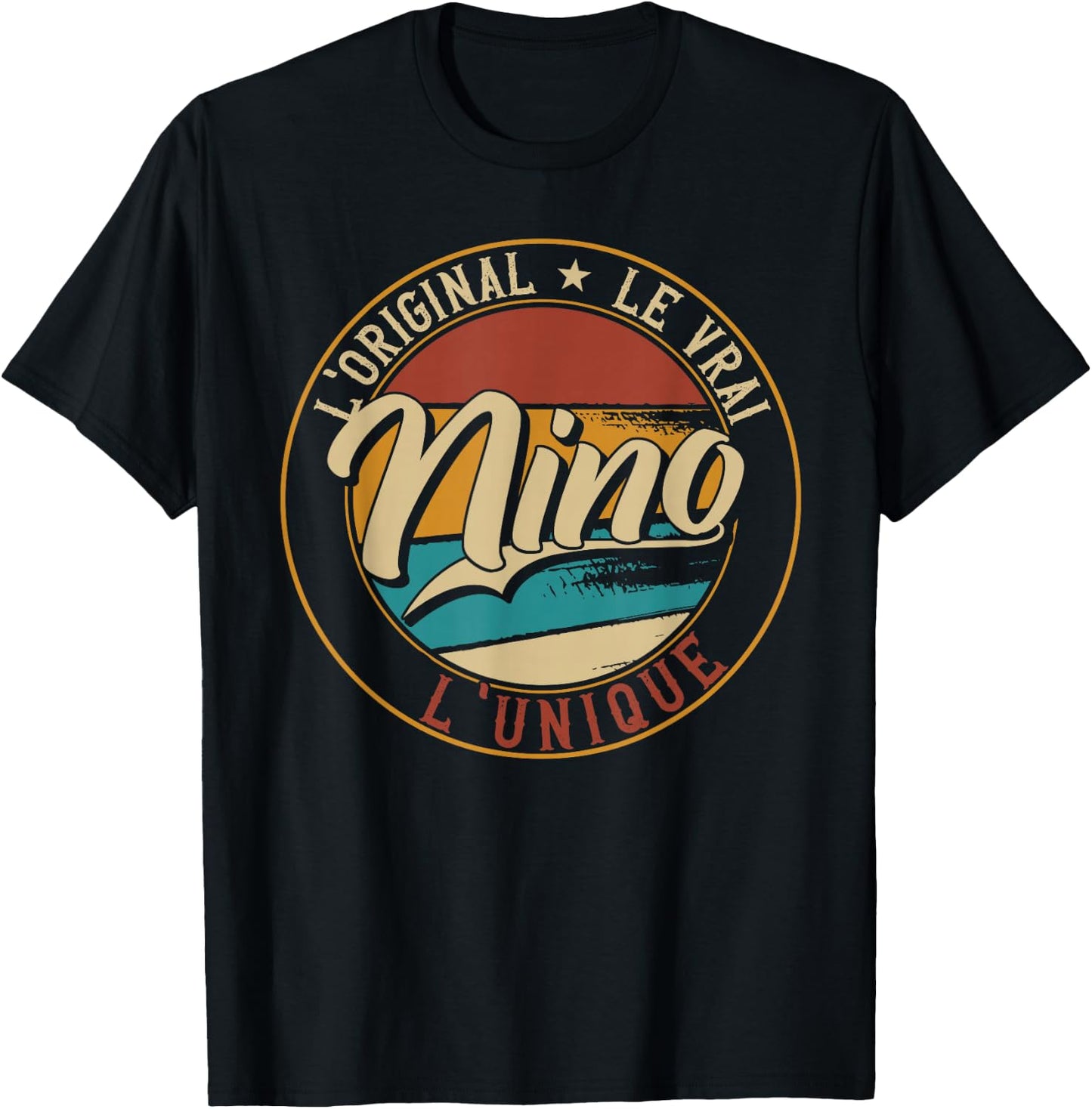 Nino The Original The True The Unique Men & Boys , Black T-Shirt - T-Shirt | Black