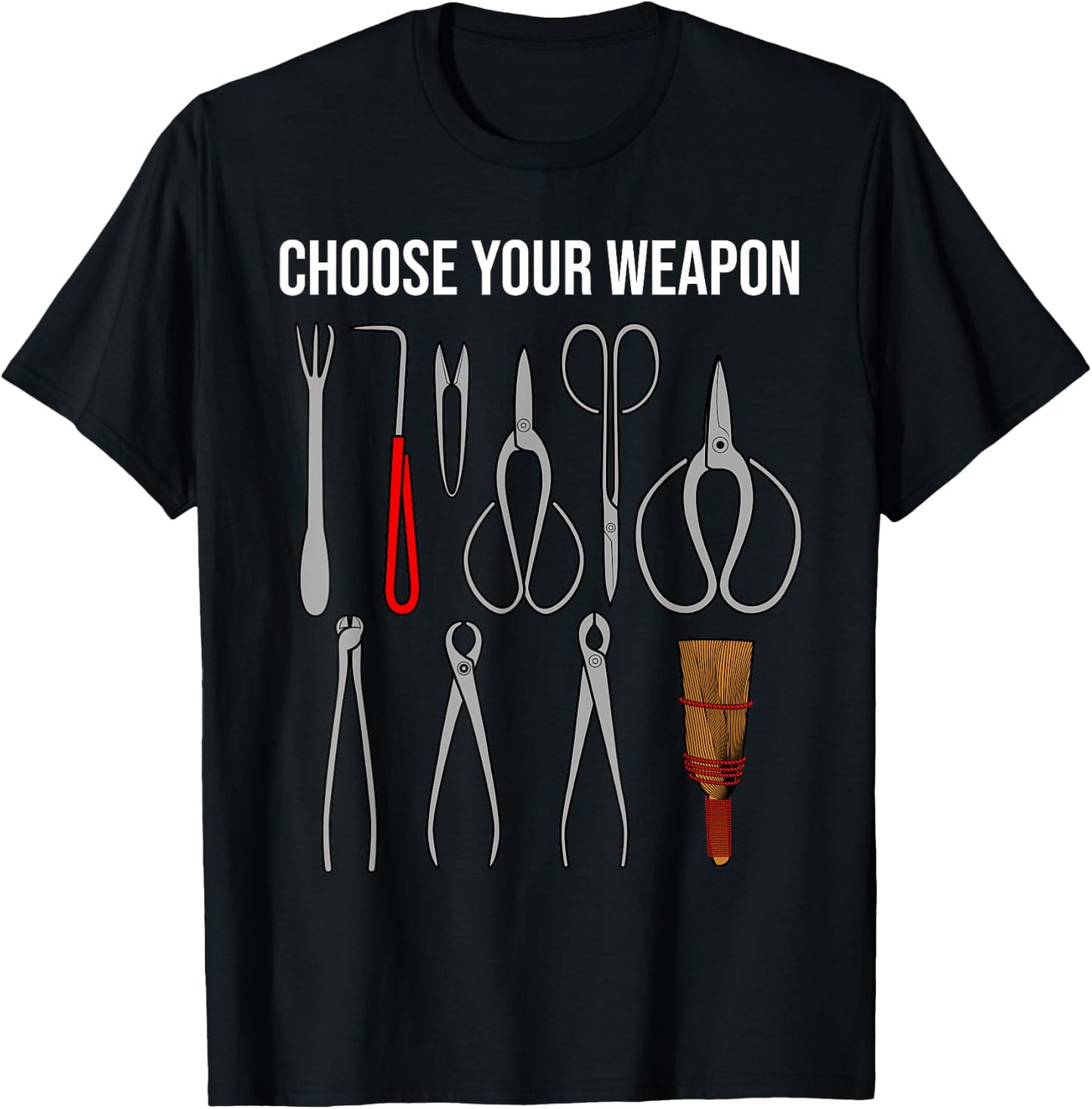 Funny Bonsai Gardening Tools Design Women Pruning T-Shirt - T-Shirt | Black