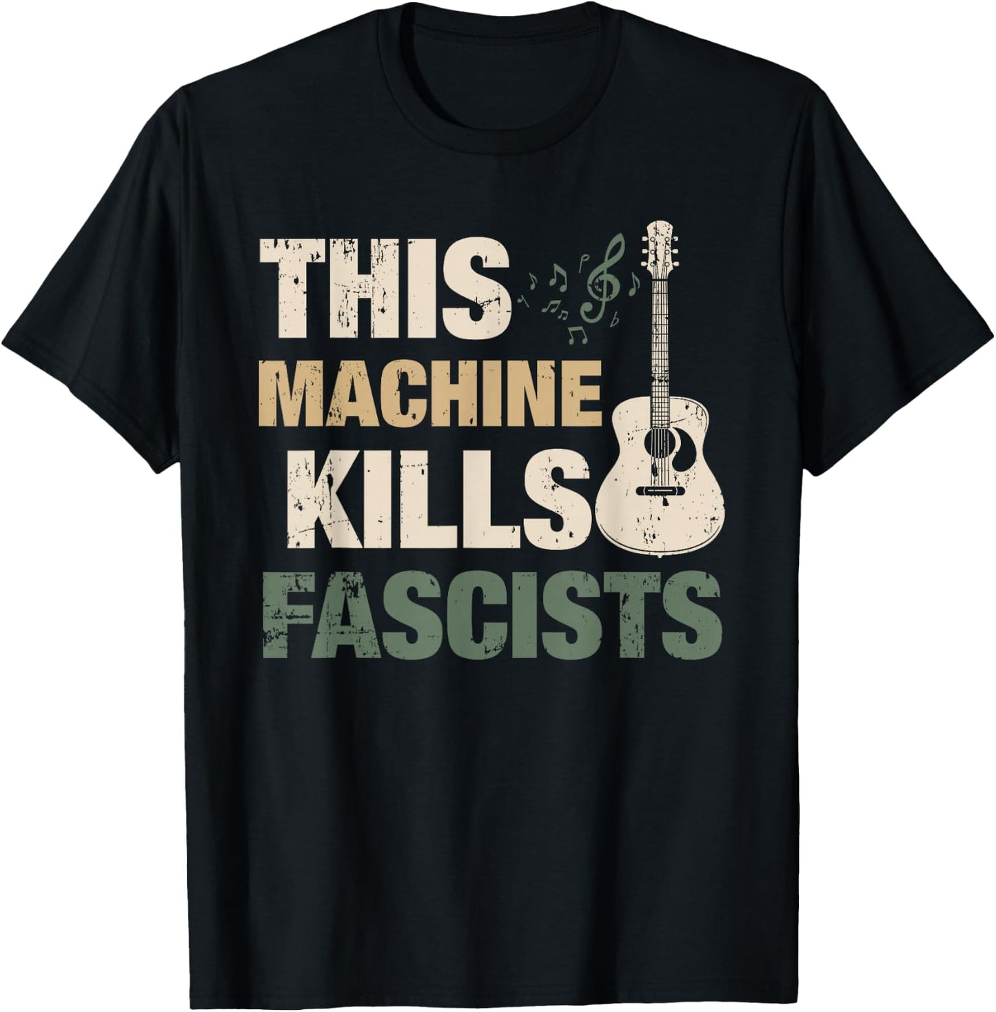 This Machine Kills Fascists T-Shirt - T-Shirt | Black
