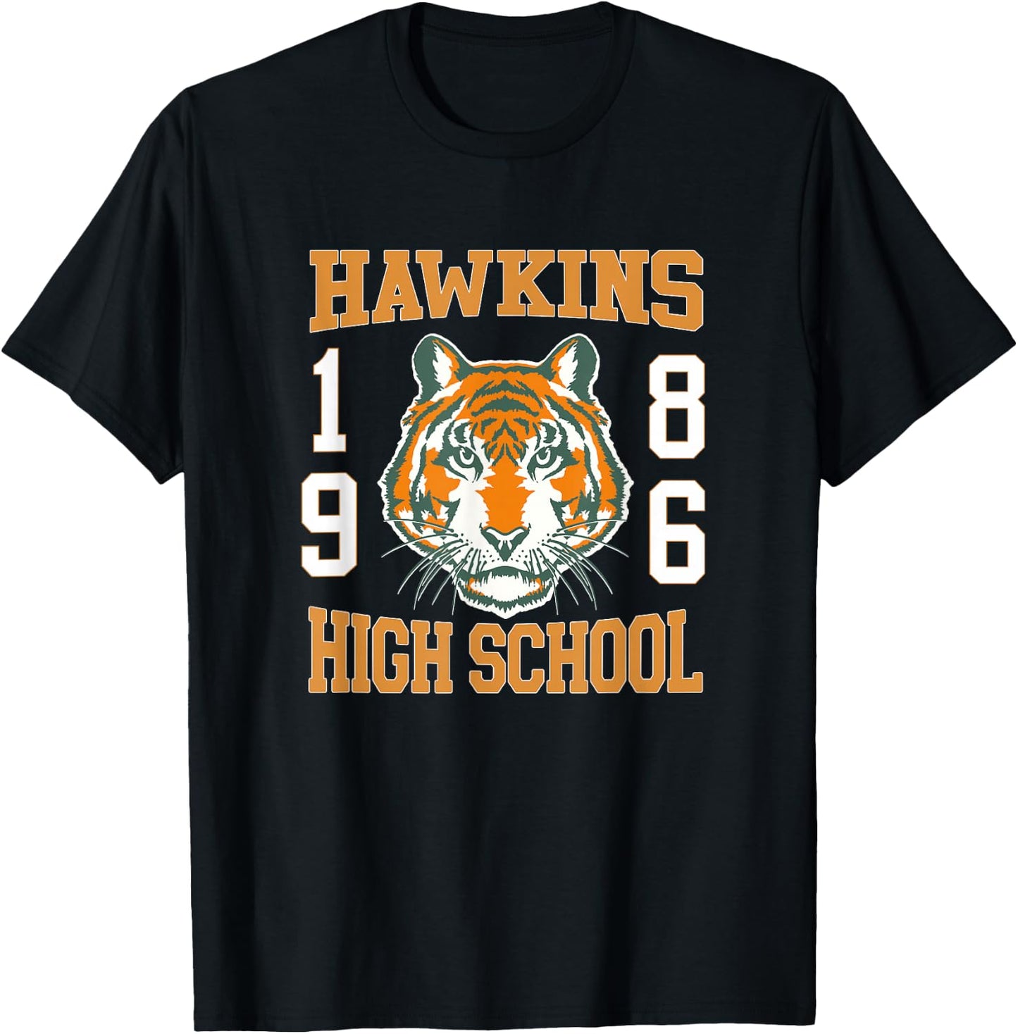 Stranger Things Vintage Hawkins High School 1986 Collegiate T-Shirt - T-Shirt | Black