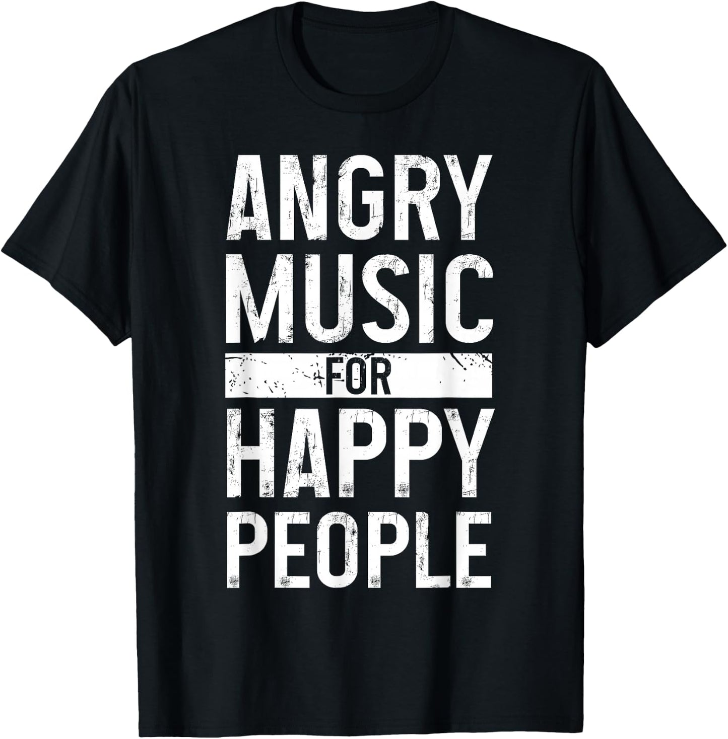 Metal Head Angry Music Happy People Metal Fan Metalhead T-Shirt - T-Shirt | Black