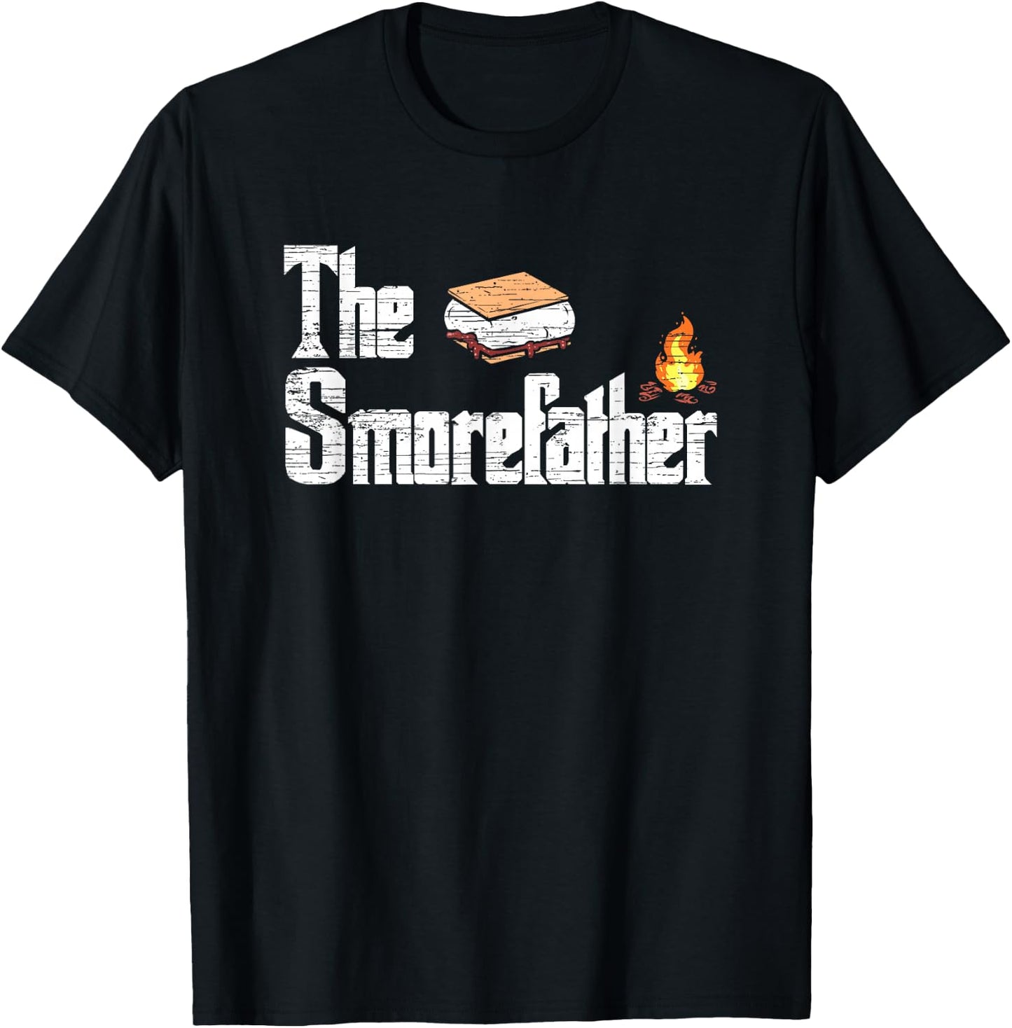 The Smorefather - Funny Smore Campfire T-Shirt - T-Shirt | Black