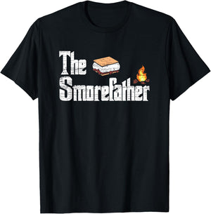 The Smorefather - Funny Smore Campfire T-Shirt - T-Shirt | Black