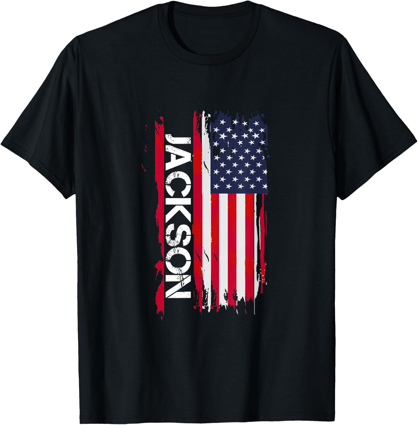 Jackson City USA Black -Adults Small Classic Fit Short Sleeve Love Theme T-Shirt - T-Shirt | Black