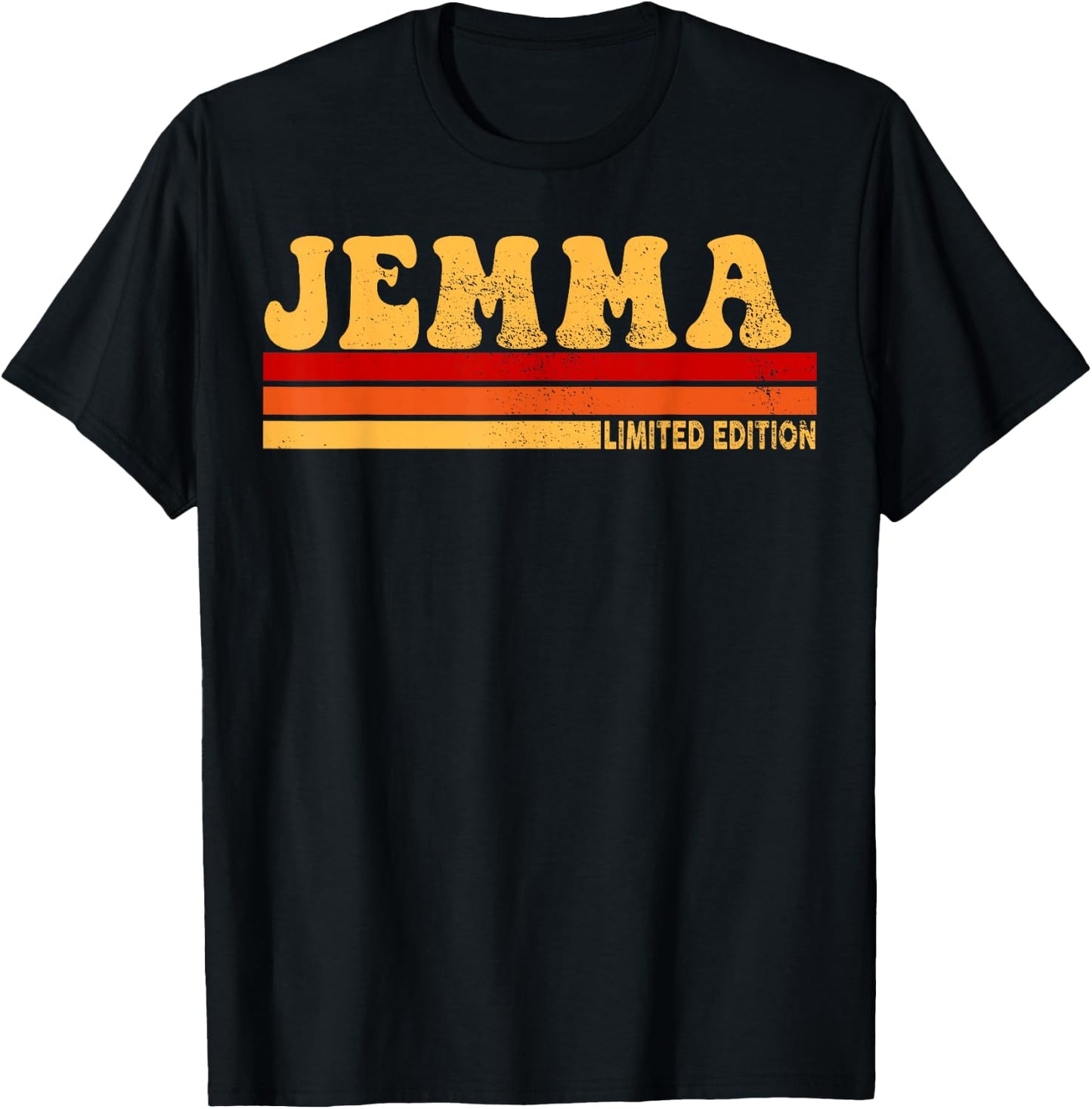 Jemma Name Personalized Cute Idea Women Vintage Jemma T-Shirt - T-Shirt | Black
