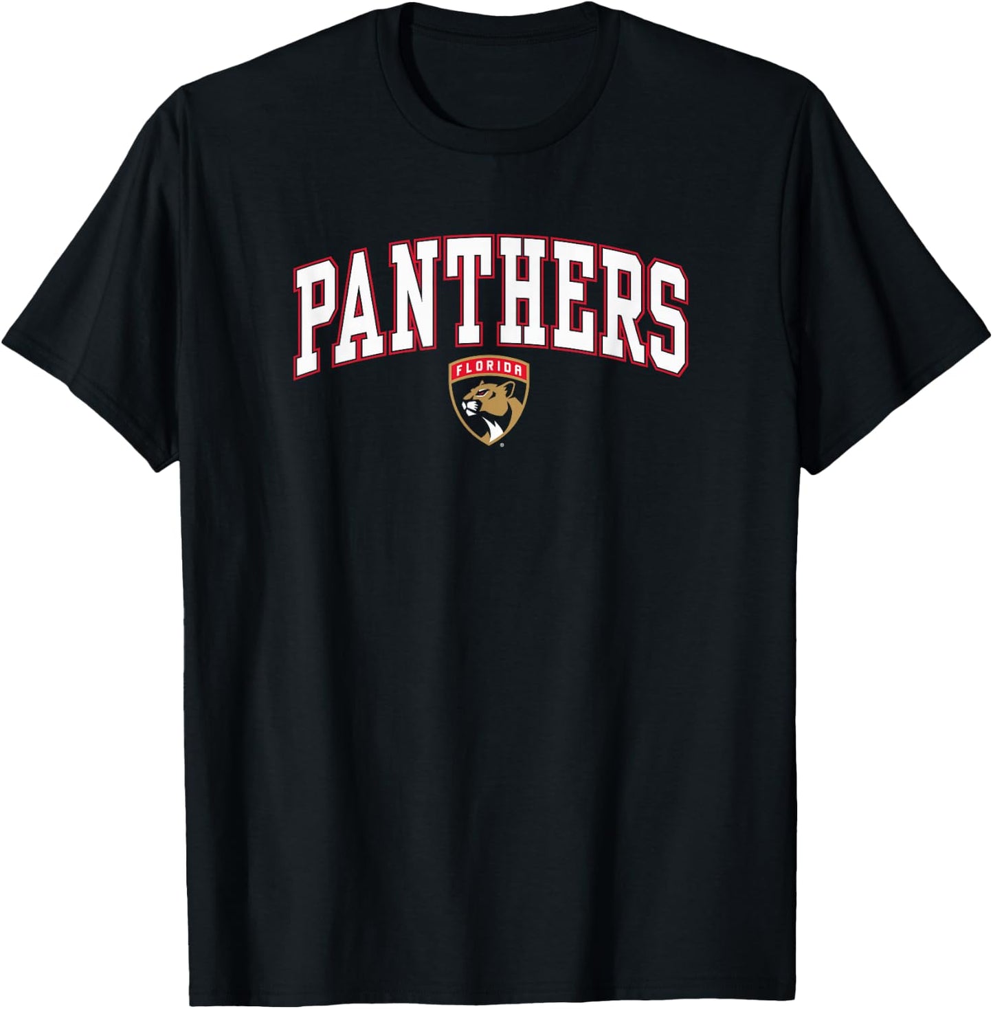 Florida Panthers Arch Over Navy Officially Licensed T-Shirt - T-Shirt | Black