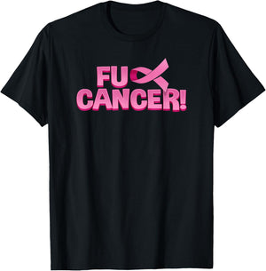 Fuck Cancer Pink Ribbon Shirt T-Shirt - T-Shirt | Black