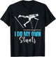 Skiing Extreme I Do My Own Stunts Funny Ski Accident , black T-Shirt - T-Shirt | Black