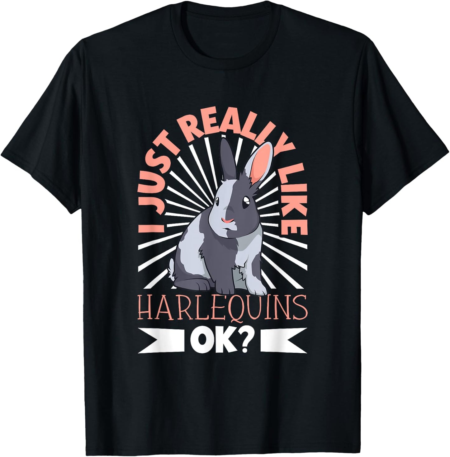 I just really like my Harlequin Rabbit T-Shirt - T-Shirt | Black