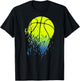 Disintegrating Neon Green Basketball Urban T-Shirt - T-Shirt | Black