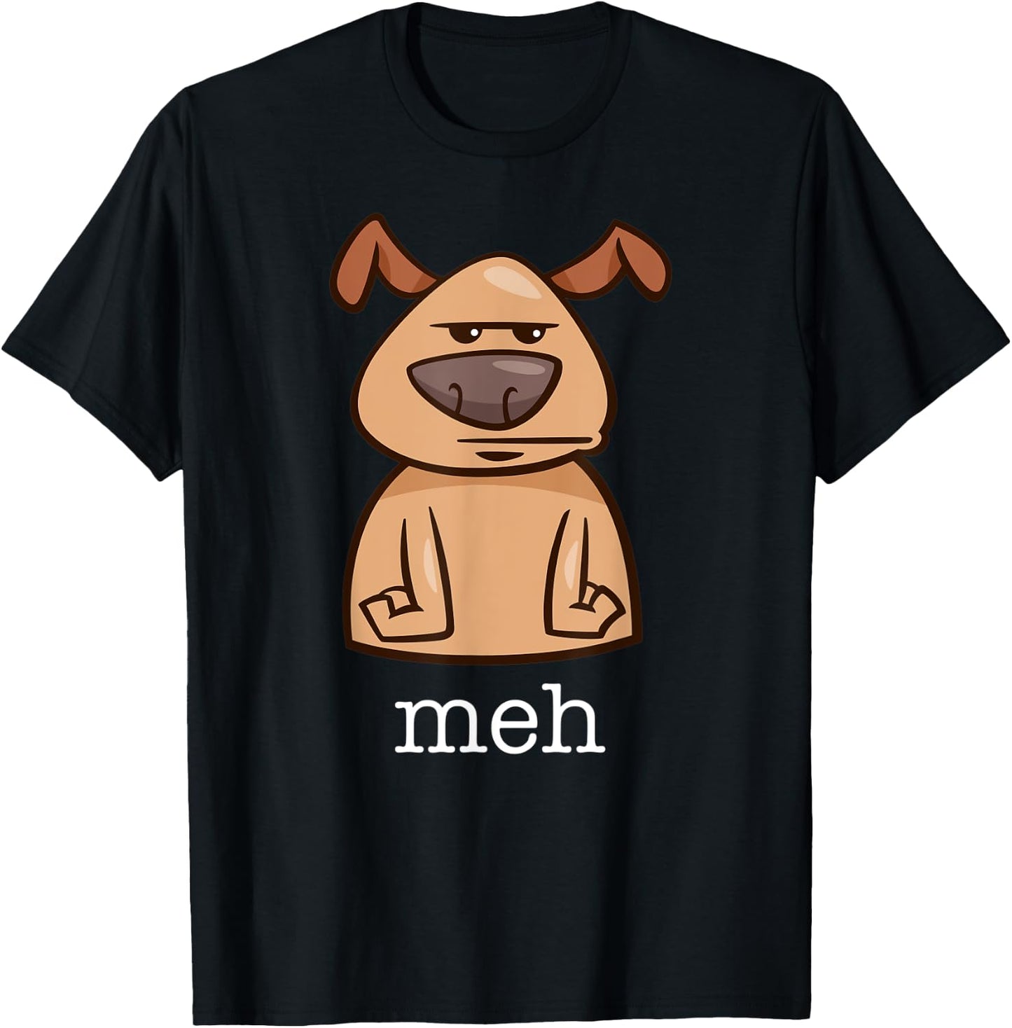 Funny Meh Dog Gift Dog Lovers T-Shirt - T-Shirt | Black