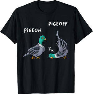 PigeON PigeOFF I Vogel Taube Taubenzüchter Haustaube Tauben T-Shirt - T-Shirt | Black