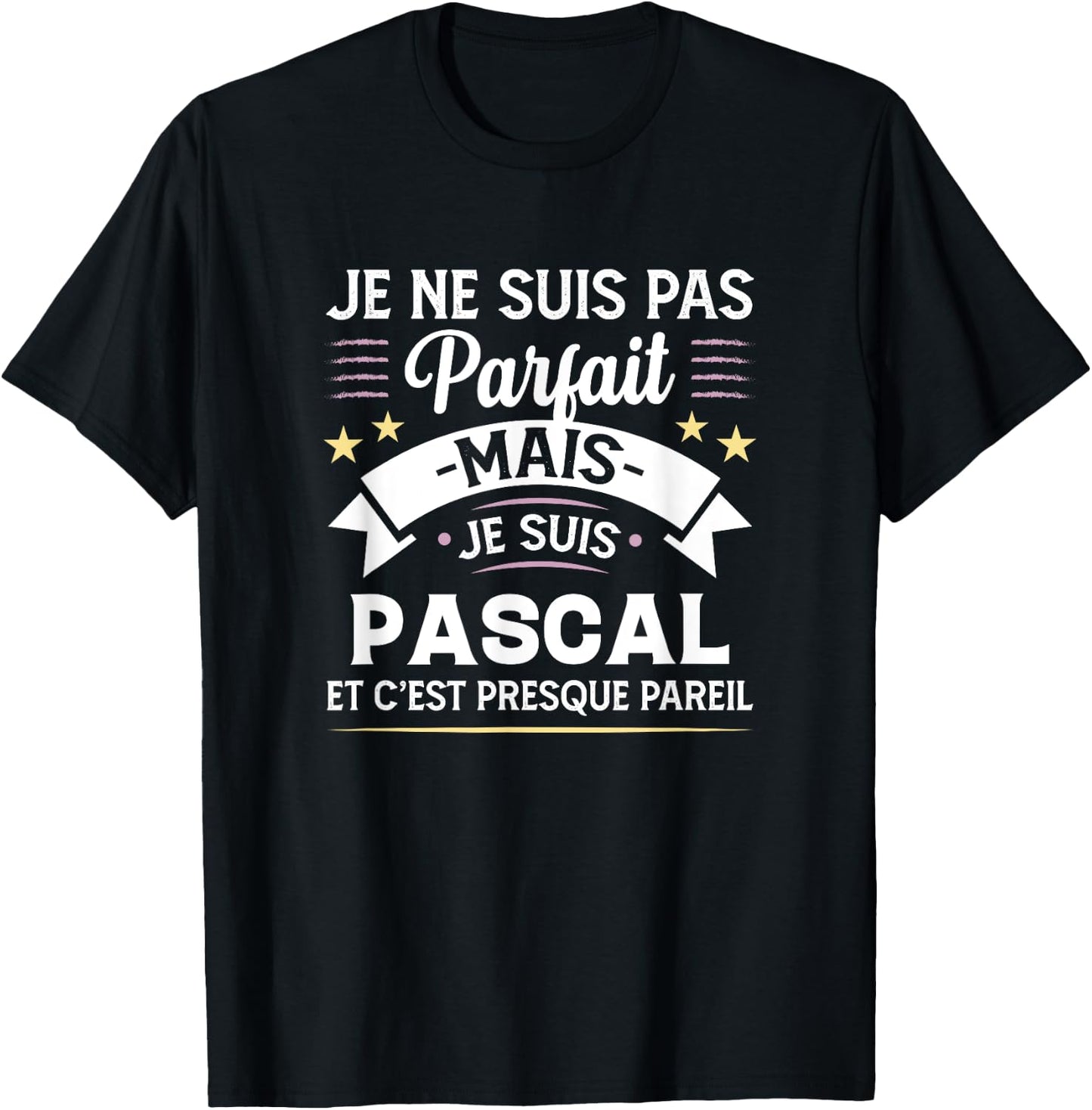 Personalised Gift Pascal Humour Man , Black, S T-Shirt - T-Shirt | Black