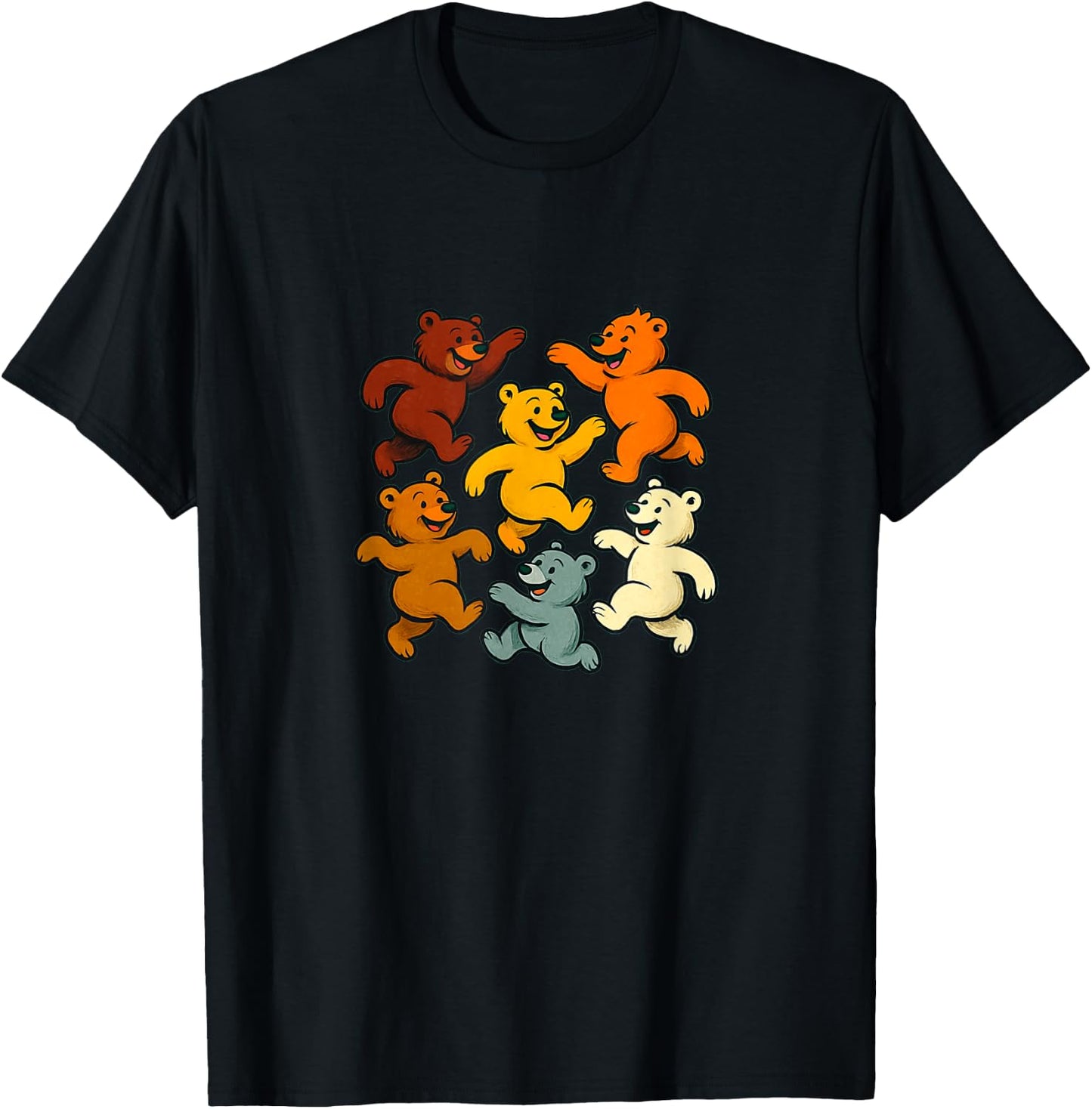 Ours, drapeau d'ours, ours dansant, drôle, ours fierté, fierté T-Shirt - T-Shirt | Black