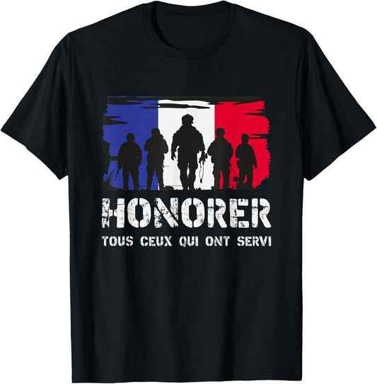 Honor All Who Served Gift Old Military , Black, S T-Shirt - T-Shirt | Black