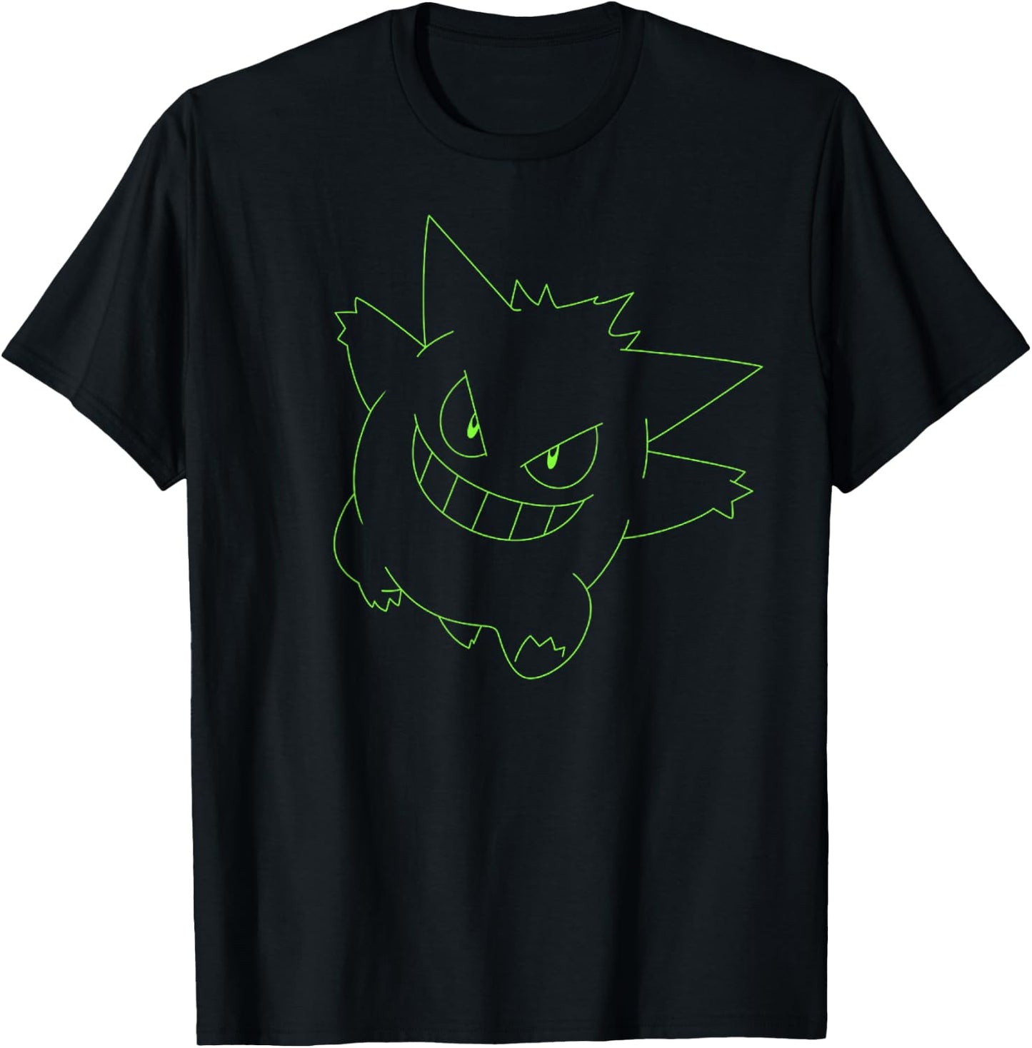 Pokémon - Gengar Outline T-Shirt - T-Shirt | Black