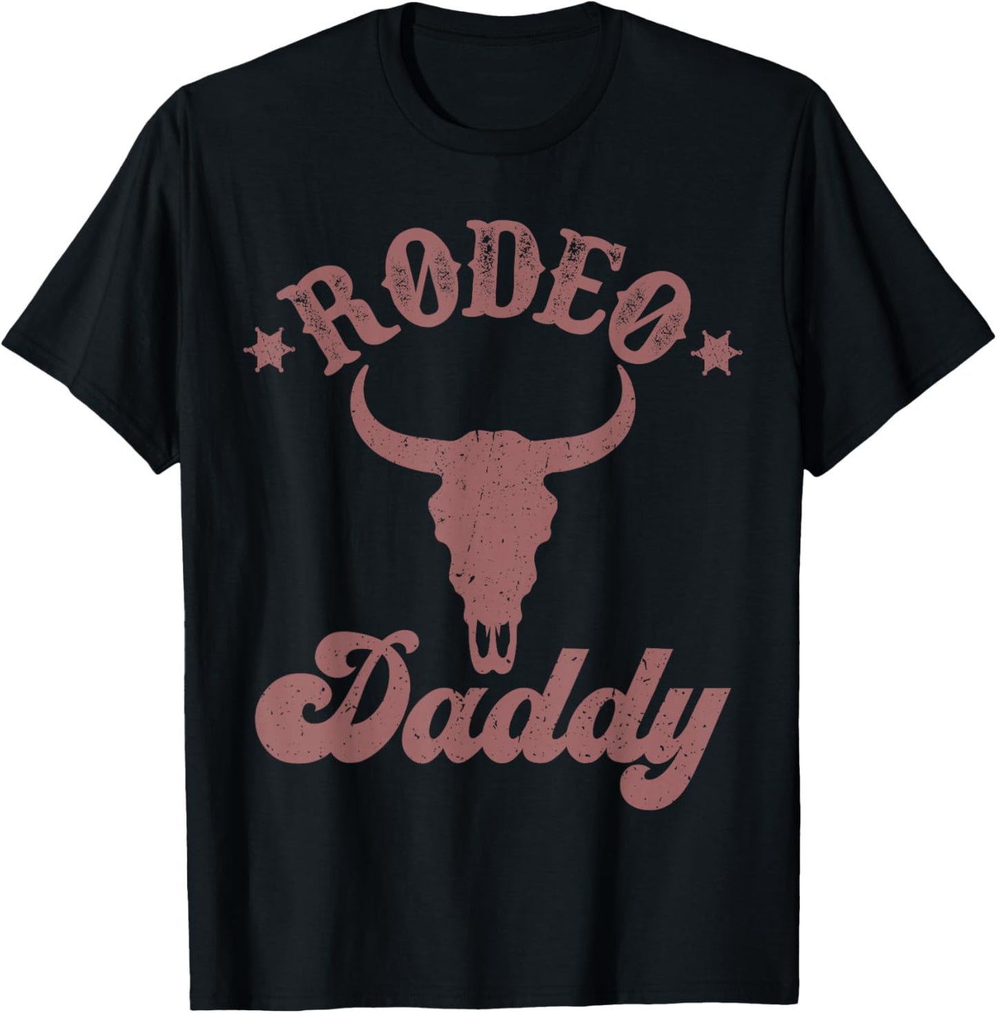 Rodeo dad Daddy Matching for Couples Vintage retro T-Shirt - T-Shirt | Black