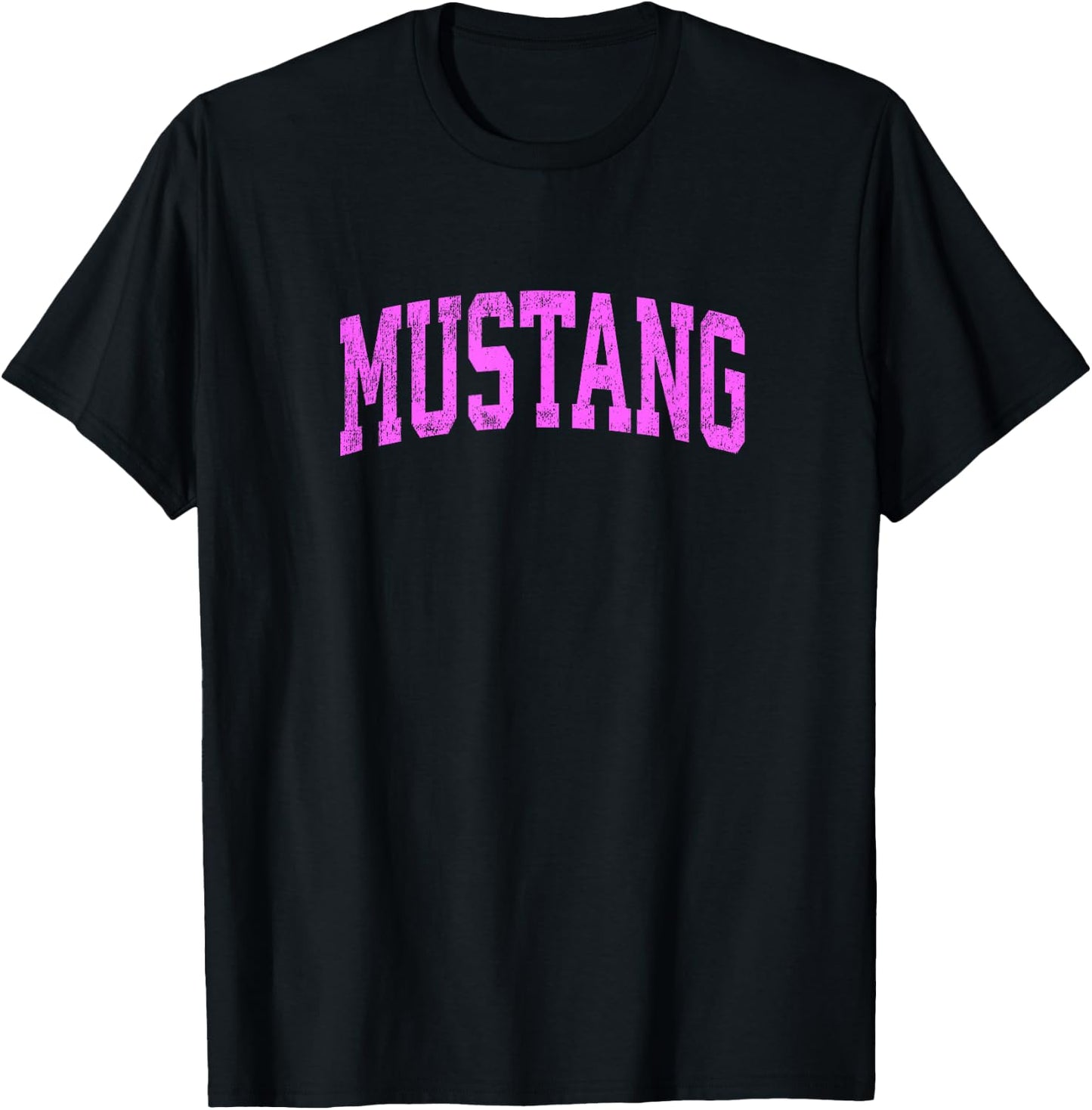 Mustang Oklahoma OK Sportliches Vintage-Design, rosa T-Shirt - T-Shirt | Black
