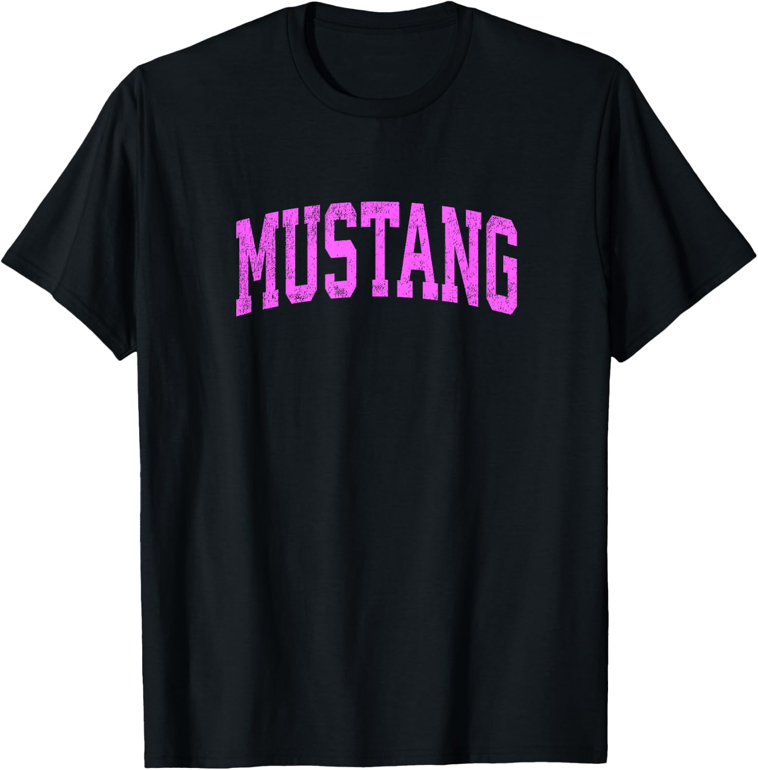 Mustang Oklahoma OK Sportliches Vintage-Design, rosa T-Shirt - T-Shirt | Black