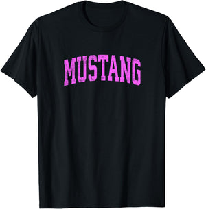 Mustang Oklahoma OK Sportliches Vintage-Design, rosa T-Shirt - T-Shirt | Black