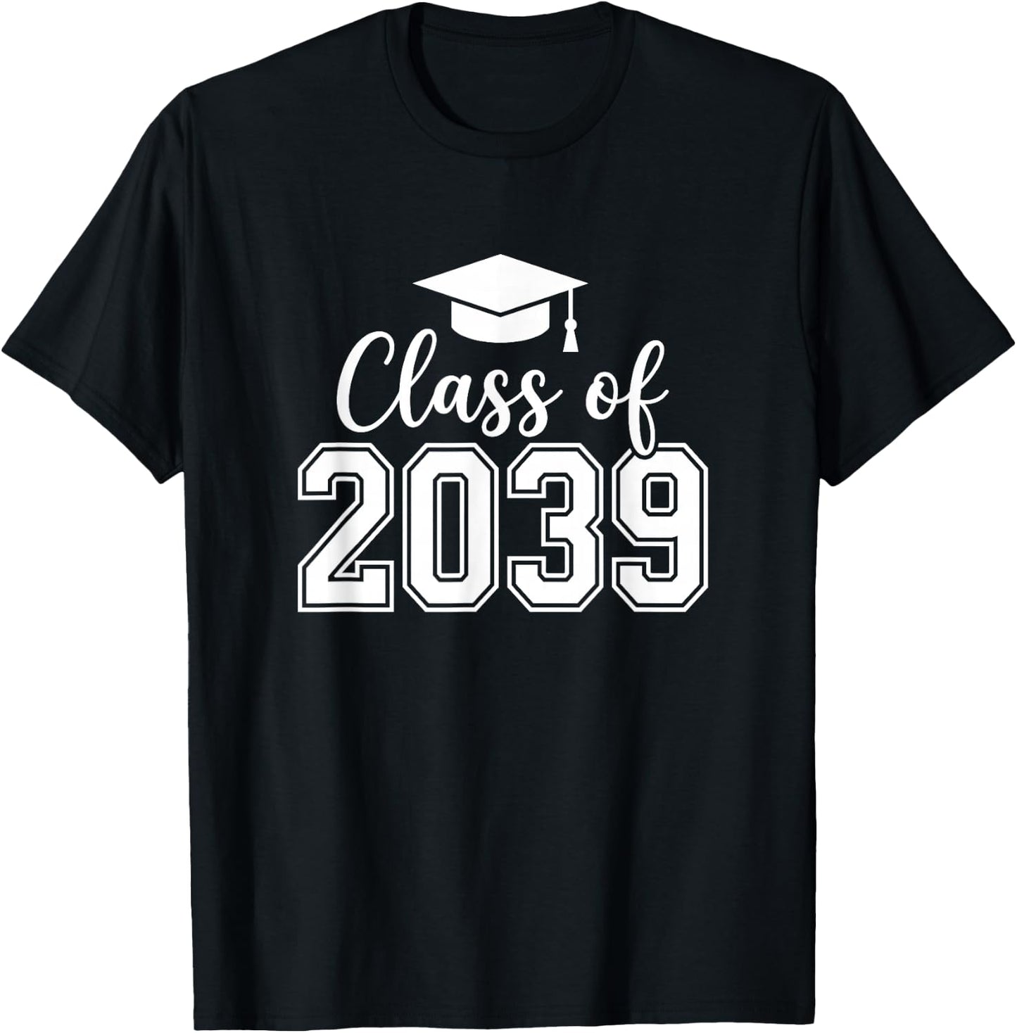 Cute Class of 2039 Kindergarten Graduation T-Shirt - T-Shirt | Black